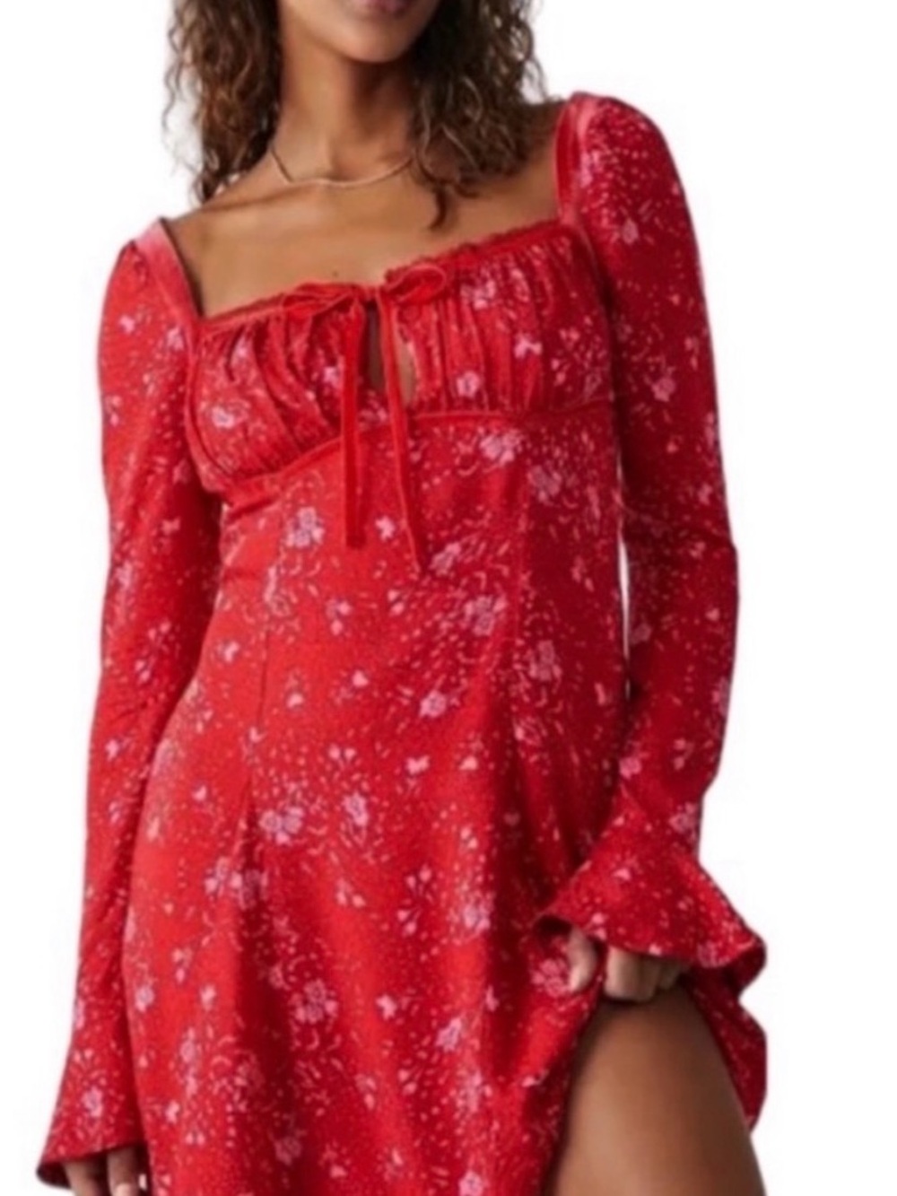 Free People Tess Floral Print Long Sleeve Dress